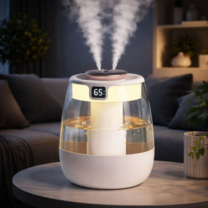 Quiet Cool Mist Air Humidifier for Bedroom and Home – Double Spray Humidifier for Large Rooms