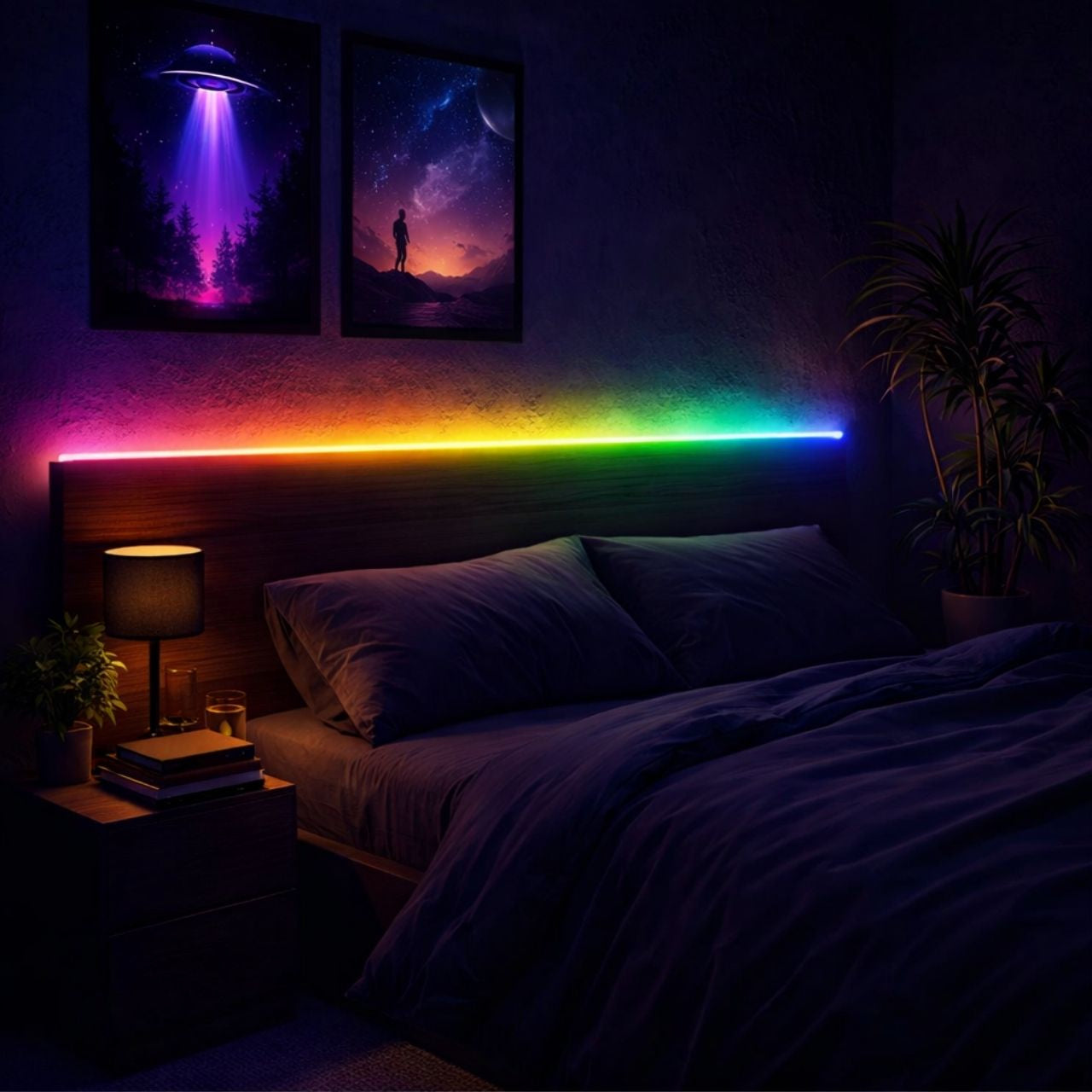 RGB Neon LED Strip Light with Bluetooth Control – Flexible Waterproof USB Neon Light for Home Decor