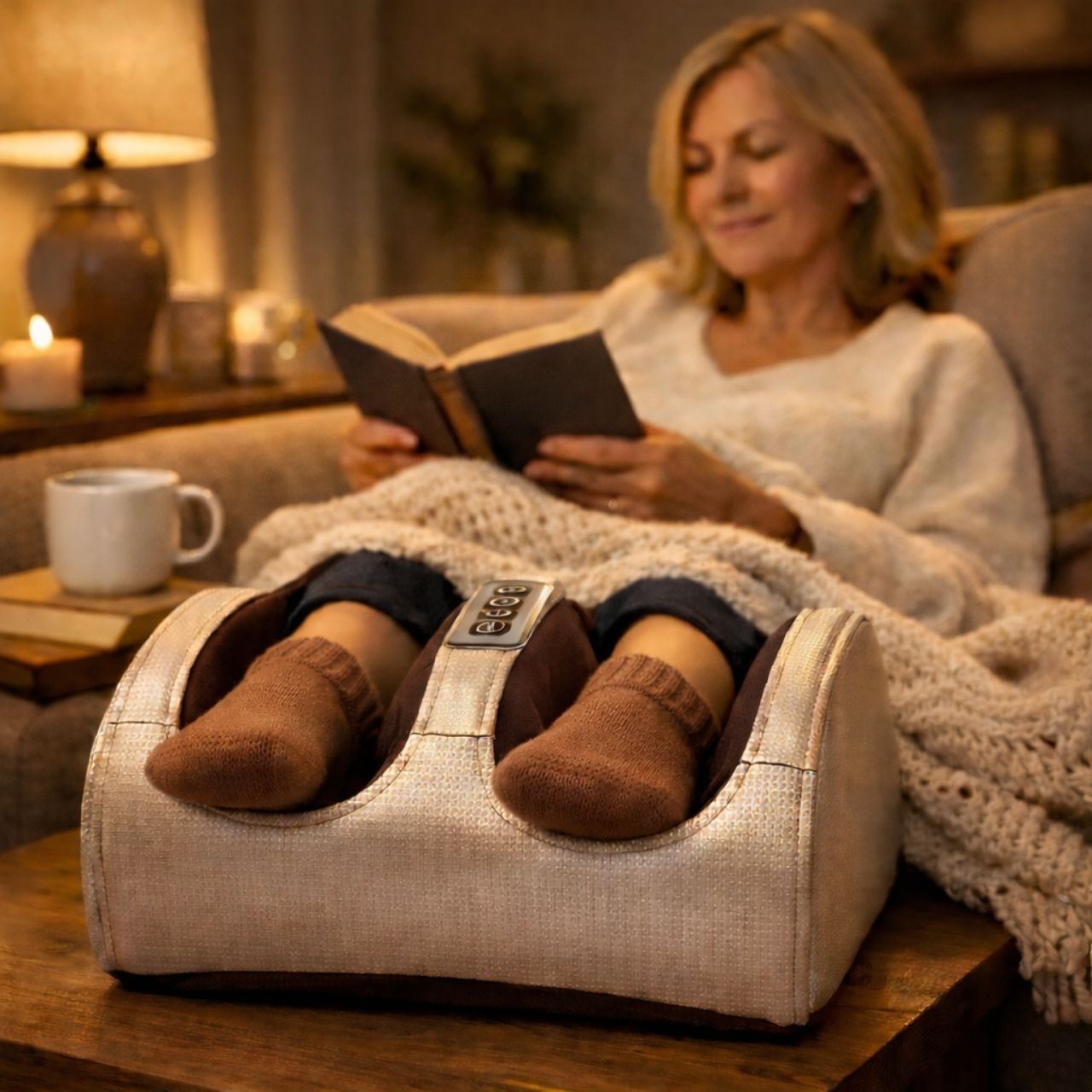 Foot & Calf Massage Device with Optional Warmth for Home Relaxation