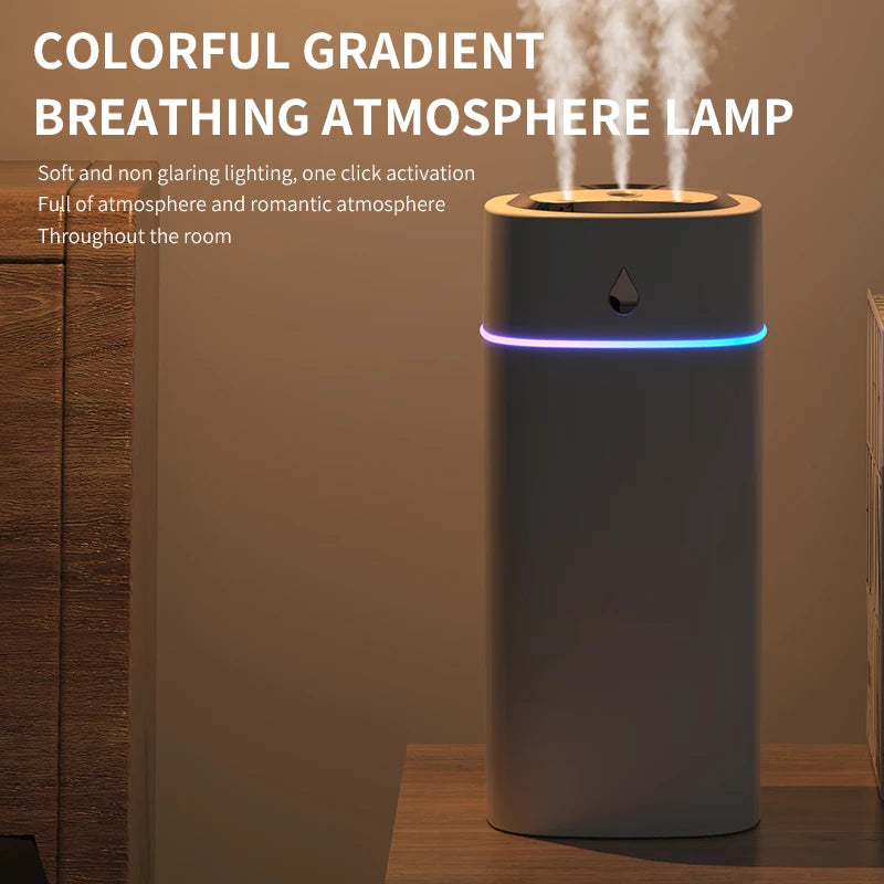 Quiet Bedroom Humidifier with Soft Night Light – Gentle Mist for Better Sleep and Breathing