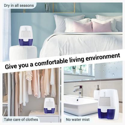 Mini Dehumidifier for Damp and Mold Control – Quiet Small-Space Dehumidifier for Bedroom and Bathroom