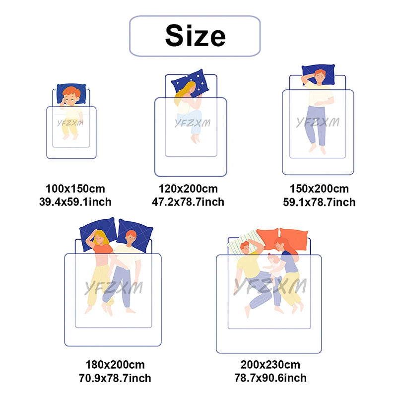 Thick Flannel Fleece Blanket – Soft Plush Sofa and Bed Blanket for All-Season Comfort