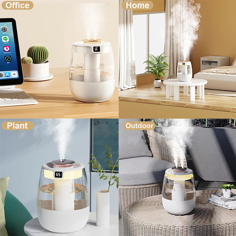Quiet Cool Mist Air Humidifier for Bedroom and Home – Double Spray Humidifier for Large Rooms