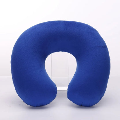 U-Shaped Travel Neck Pillow with Soft Plush Cover for Comfortable Support