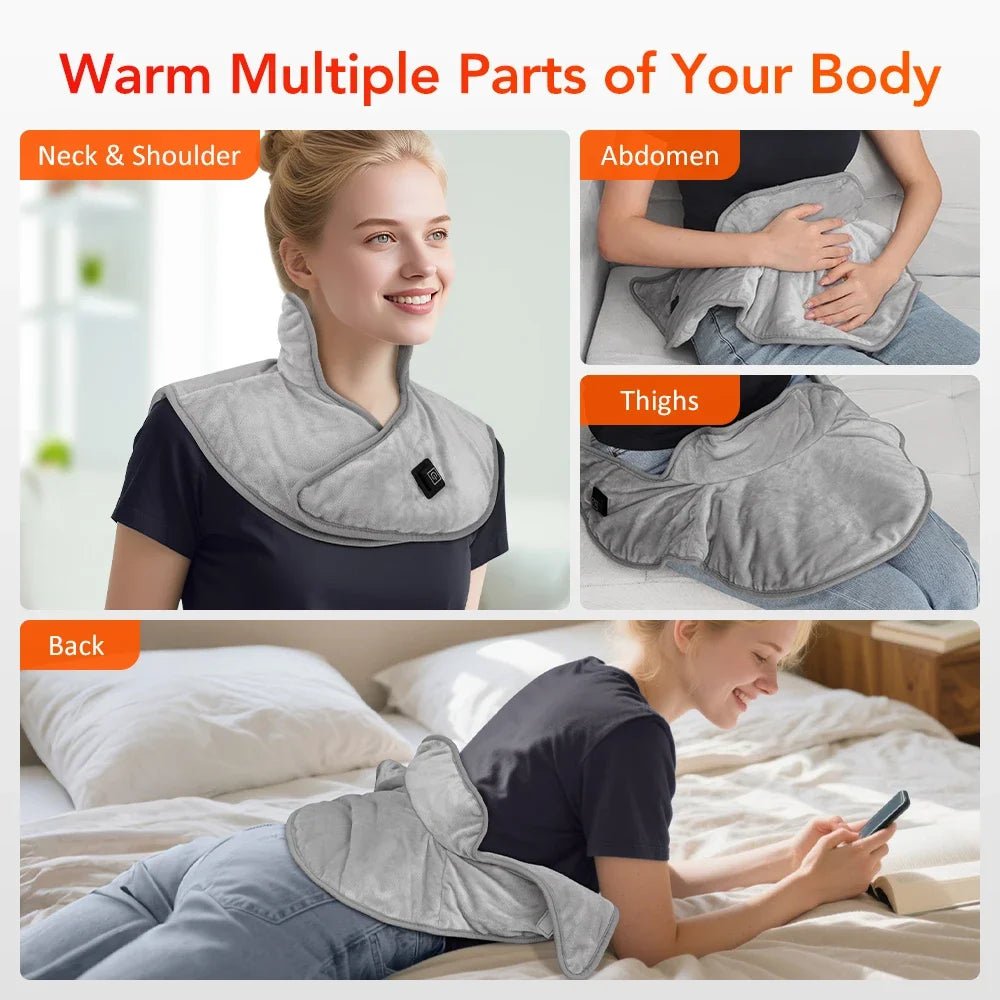 USB Heated Neck & Shoulder Wrap with Adjustable Heat