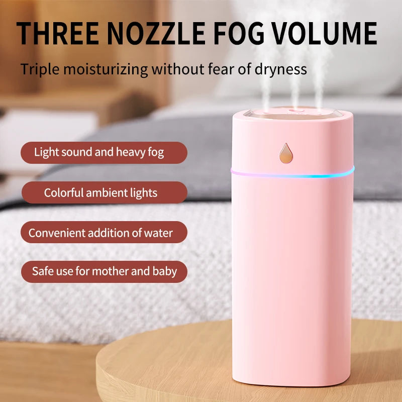 Quiet Bedroom Humidifier with Soft Night Light – Gentle Mist for Better Sleep and Breathing