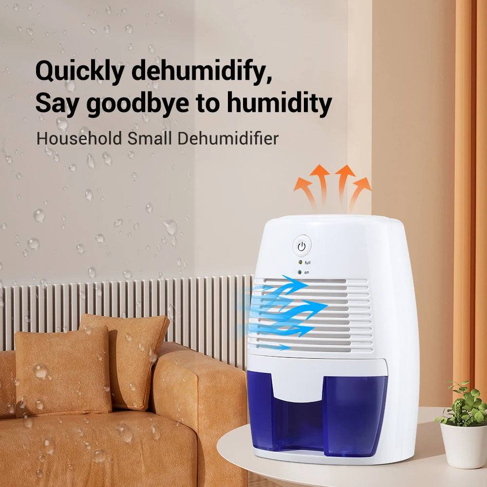 Mini Dehumidifier for Damp and Mold Control – Quiet Small-Space Dehumidifier for Bedroom and Bathroom