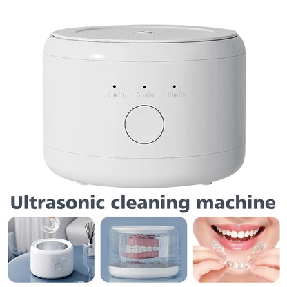 Ultrasonic Cleaner for Braces, Glasses & Jewelry – USB Rechargeable Cleaning Bath
