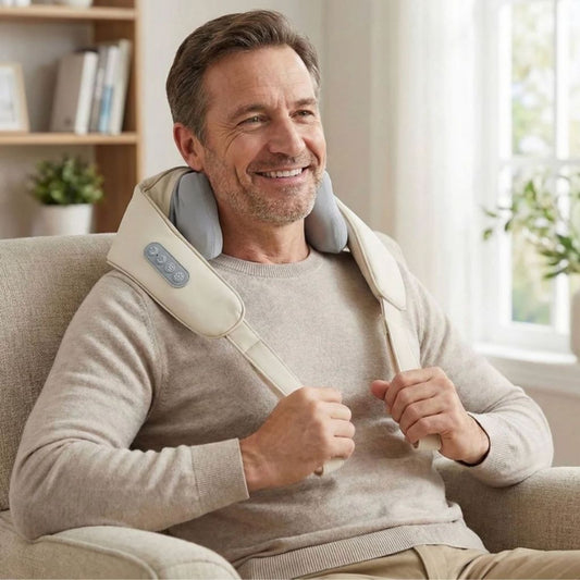 Neck & Shoulder Massager with Heat – Wearable Hands-Free Kneading Design
